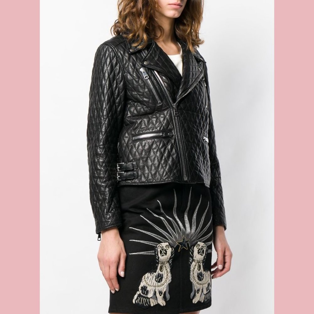 $5300 NWT Gucci Quilted Leather Runway Biker Jacket. IT36, US0.